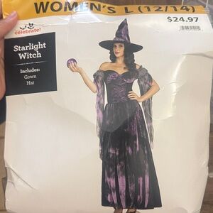 Purple Witch Costume with Hat